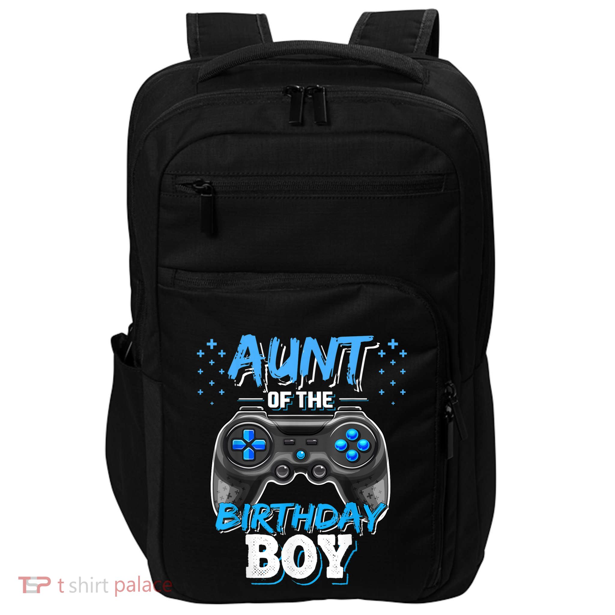 Aunt Of The Birthday Boy Matching Video Game Birthday Gift Impact Tech Backpack