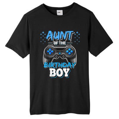 Aunt Of The Birthday Boy Matching Video Game Birthday Gift Tall Fusion ChromaSoft Performance T-Shirt