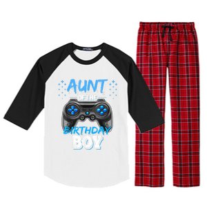 Aunt Of The Birthday Boy Matching Video Game Birthday Gift Raglan Sleeve Pajama Set