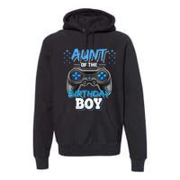 Aunt Of The Birthday Boy Matching Video Game Birthday Gift Premium Hoodie