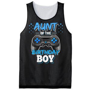 Aunt Of The Birthday Boy Matching Video Game Birthday Gift Mesh Reversible Basketball Jersey Tank