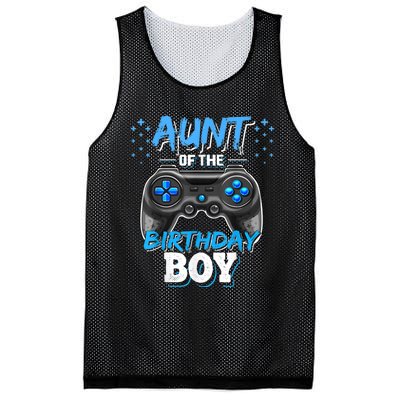 Aunt Of The Birthday Boy Matching Video Game Birthday Gift Mesh Reversible Basketball Jersey Tank