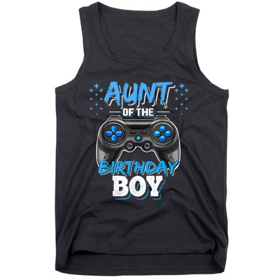 Aunt Of The Birthday Boy Matching Video Game Birthday Gift Tank Top