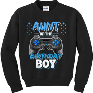 Aunt Of The Birthday Boy Matching Video Game Birthday Gift Kids Sweatshirt