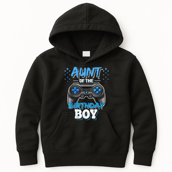 Aunt Of The Birthday Boy Matching Video Game Birthday Gift Kids Hoodie