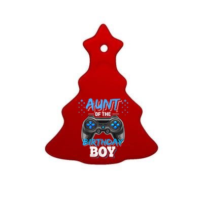 Aunt Of The Birthday Boy Matching Video Game Birthday Gift Ceramic Tree Ornament