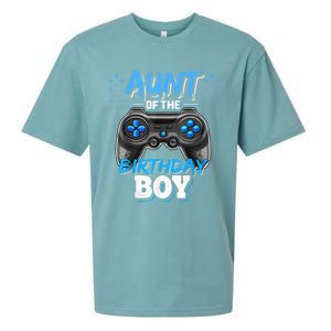 Aunt Of The Birthday Boy Matching Video Game Birthday Gift Sueded Cloud Jersey T-Shirt