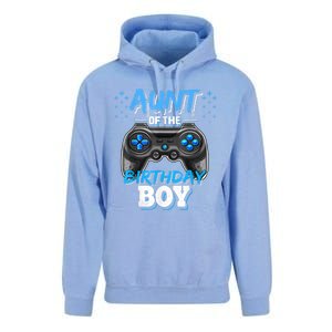 Aunt Of The Birthday Boy Matching Video Game Birthday Gift Unisex Surf Hoodie