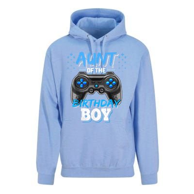 Aunt Of The Birthday Boy Matching Video Game Birthday Gift Unisex Surf Hoodie