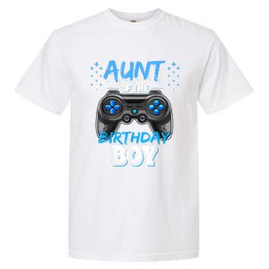 Aunt Of The Birthday Boy Matching Video Game Birthday Gift Garment-Dyed Heavyweight T-Shirt