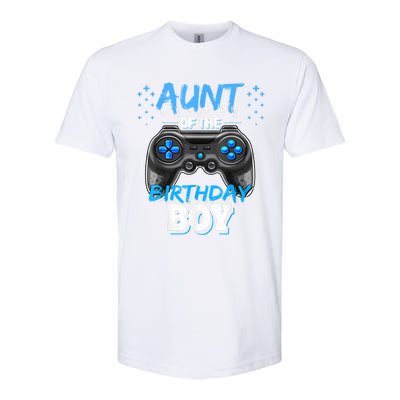 Aunt Of The Birthday Boy Matching Video Game Birthday Gift Softstyle CVC T-Shirt