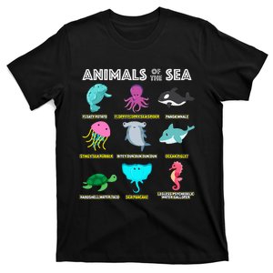 Animals Of The World Sea Creatures Funny Ocean Humor Meme T-Shirt