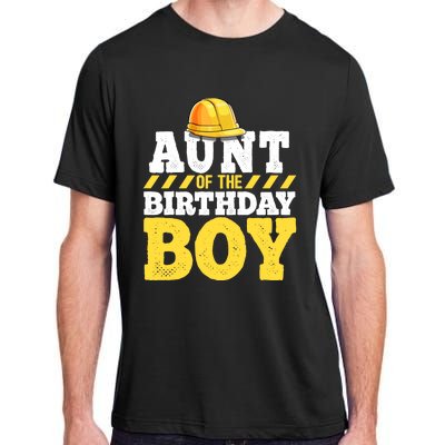 Aunt of the Birthday Boy Construction Birthday Party Adult ChromaSoft Performance T-Shirt