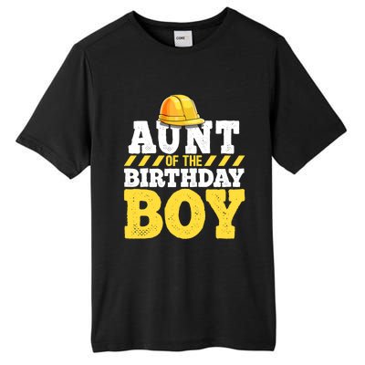 Aunt of the Birthday Boy Construction Birthday Party Tall Fusion ChromaSoft Performance T-Shirt