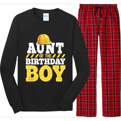 Aunt of the Birthday Boy Construction Birthday Party Long Sleeve Pajama Set