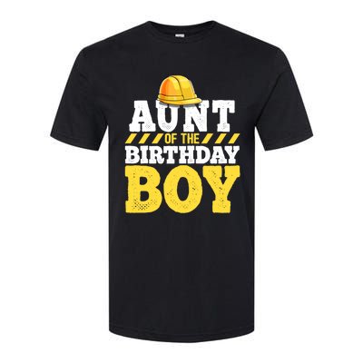 Aunt of the Birthday Boy Construction Birthday Party Softstyle CVC T-Shirt