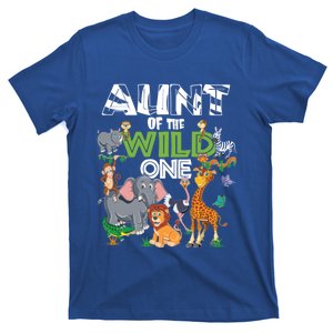 Aunt Of The Wild One Birthday Zoo Jungle Safari Animal Cute Gift T-Shirt