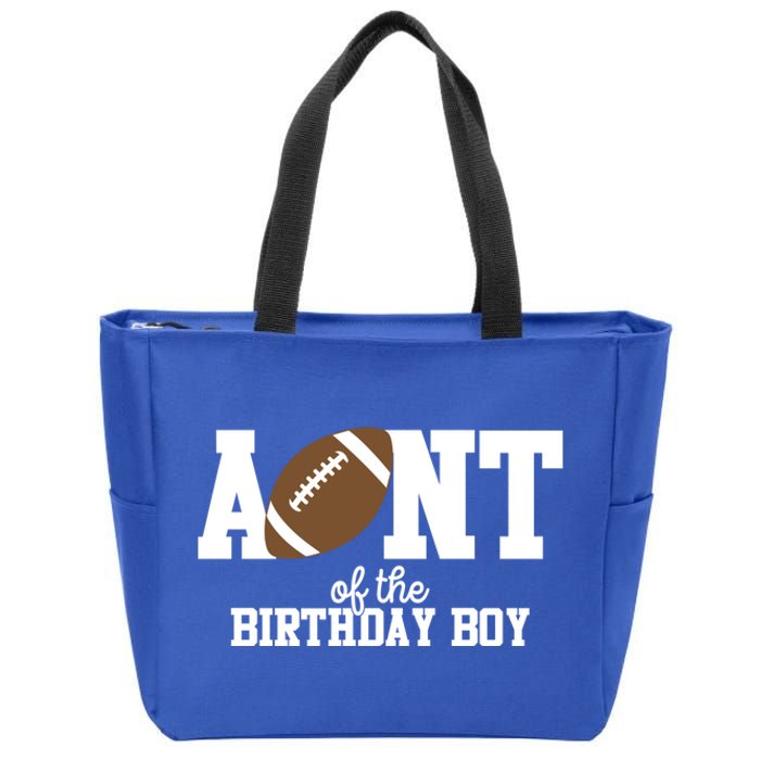 Aunt Of The Birthday Football Lover First Birthday Party Gift Zip Tote Bag