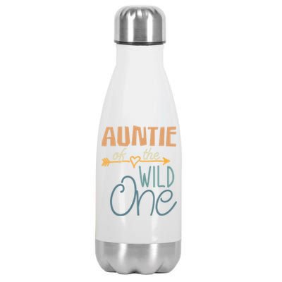 Auntie Of The Wild One For Best Aunt Ever Gift Stainless Steel Insulated Water Bottle