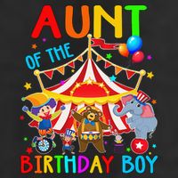 Aunt Of The Birthday Carnival Circus Themed Family Bday 7 Panel Mesh Trucker Snapback Hat