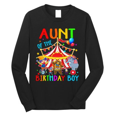 Aunt Of The Birthday Carnival Circus Themed Family Bday Long Sleeve Shirt