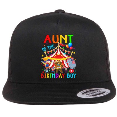 Aunt Of The Birthday Carnival Circus Themed Family Bday Flatbill Hat