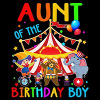 Aunt Of The Birthday Carnival Circus Themed Family Bday Flat Bill Trucker Hat