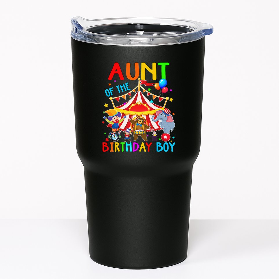 Aunt Of The Birthday Carnival Circus Themed Family Bday Tumbler