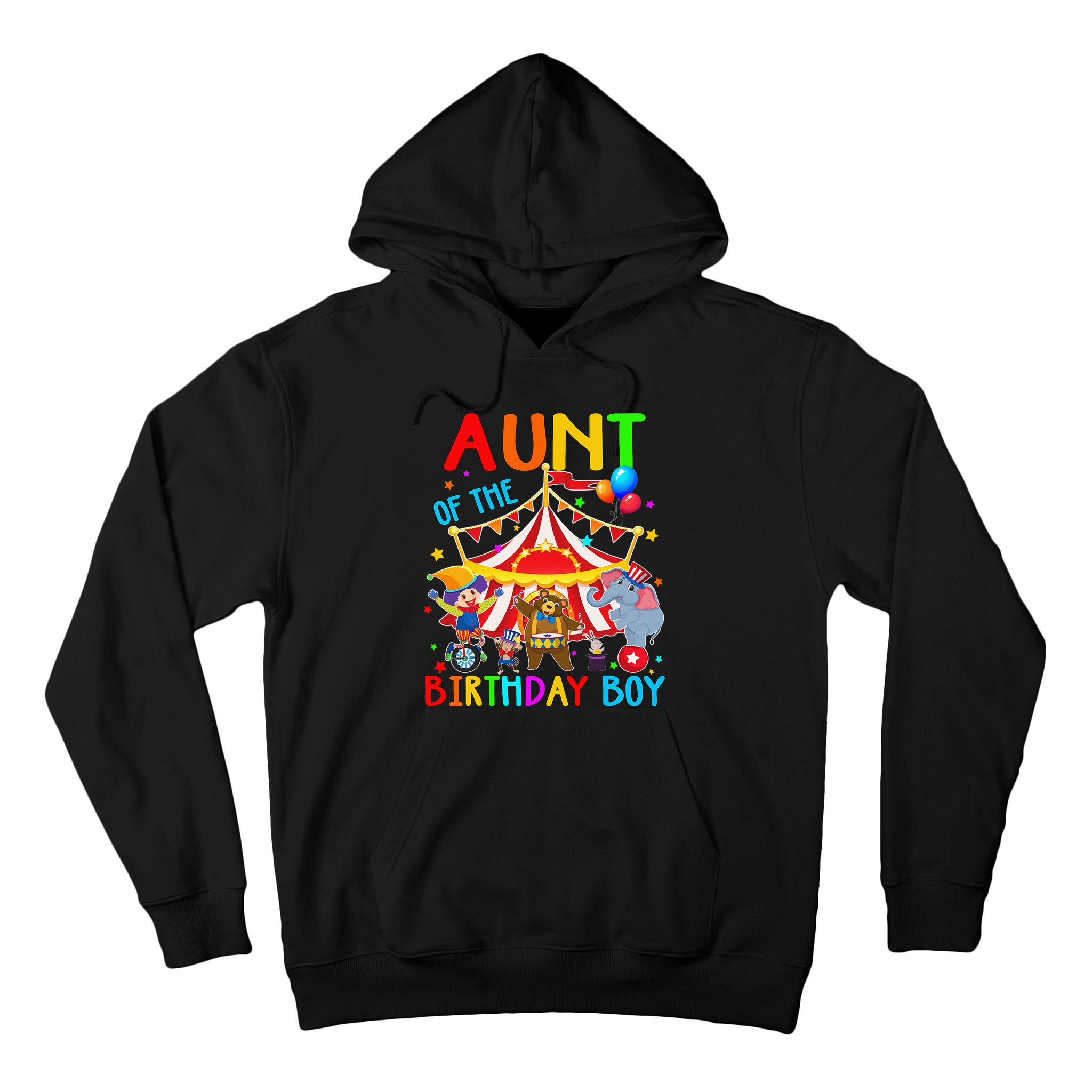 Aunt Of The Birthday Carnival Circus Themed Family Bday Tall Hoodie