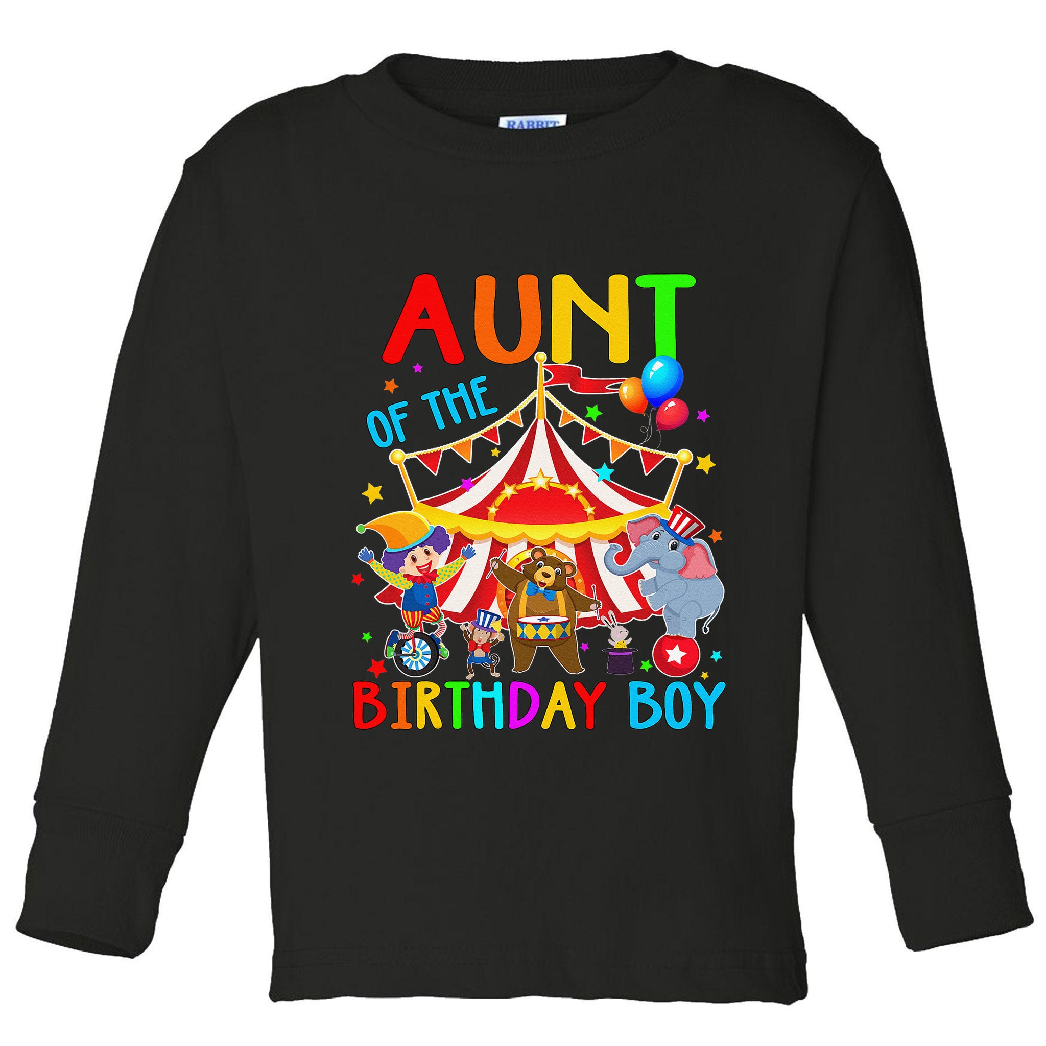 Aunt Of The Birthday Carnival Circus Themed Family Bday Toddler Long Sleeve Shirt