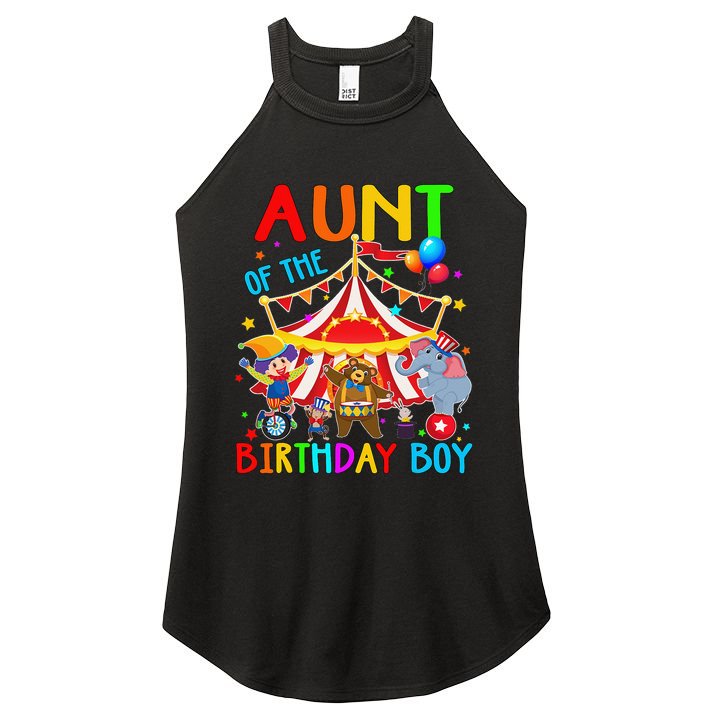 Aunt Of The Birthday Carnival Circus Themed Family Bday Women's Perfect Tri Rocker Tank