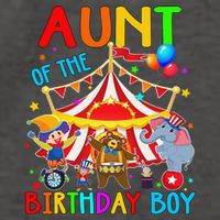 Aunt Of The Birthday Carnival Circus Themed Family Bday Vector Backpack