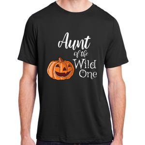 Aunt Of The Wild One First Birthday Halloween Pumpkin Gift Adult ChromaSoft Performance T-Shirt