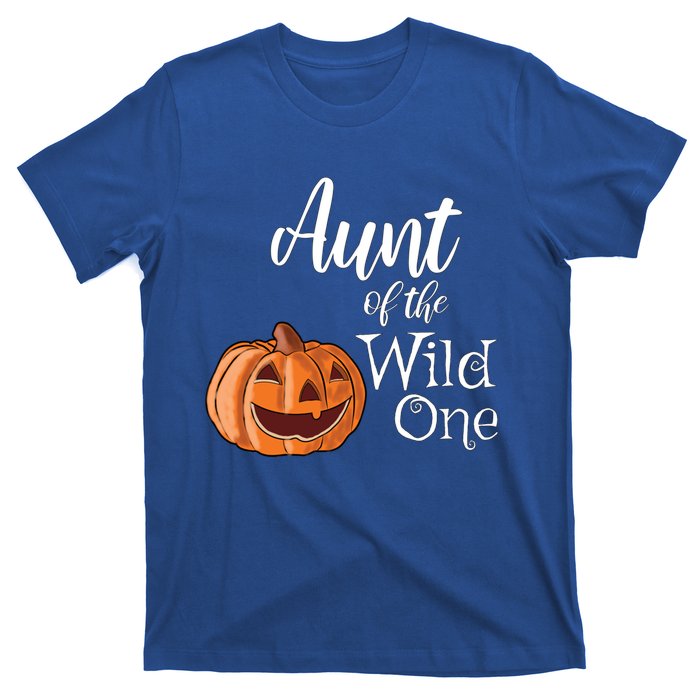 Aunt Of The Wild One First Birthday Halloween Pumpkin Gift T-Shirt