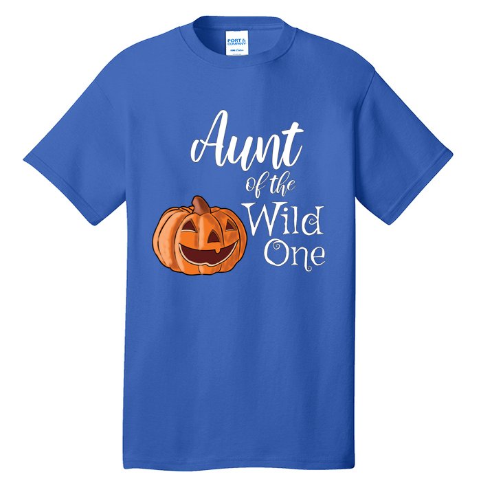 Aunt Of The Wild One First Birthday Halloween Pumpkin Gift Tall T-Shirt