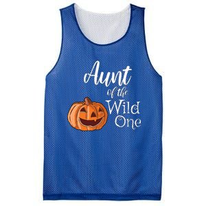 Aunt Of The Wild One First Birthday Halloween Pumpkin Gift Mesh Reversible Basketball Jersey Tank