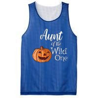 Aunt Of The Wild One First Birthday Halloween Pumpkin Gift Mesh Reversible Basketball Jersey Tank