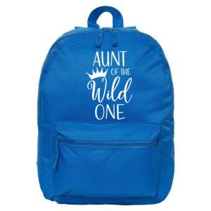 Aunt Of The Wild One First Birthday Matching Family Gift 16 in Basic Backpack