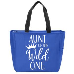 Aunt Of The Wild One First Birthday Matching Family Gift Zip Tote Bag