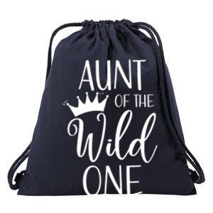 Aunt Of The Wild One First Birthday Matching Family Gift Drawstring Bag