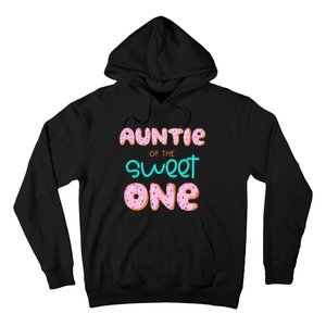 Auntie of The Sweet One First Birthday Matching Family Donut Hoodie