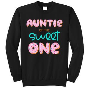 Auntie of The Sweet One First Birthday Matching Family Donut Sweatshirt