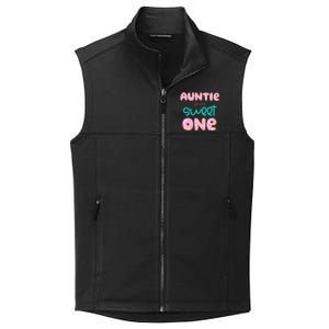 Auntie of The Sweet One First Birthday Matching Family Donut Collective Smooth Fleece Vest