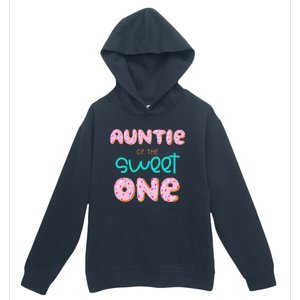 Auntie of The Sweet One First Birthday Matching Family Donut Urban Pullover Hoodie