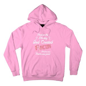 And On The 8th Day God Created Bacon Funny Clever Christian Gift Hoodie