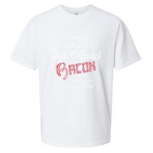 And On The 8th Day God Created Bacon Funny Clever Christian Gift Sueded Cloud Jersey T-Shirt