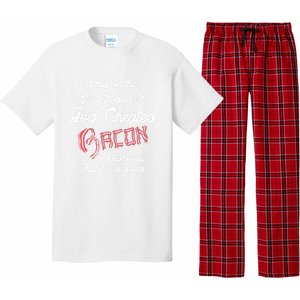 And On The 8th Day God Created Bacon Funny Clever Christian Gift Pajama Set