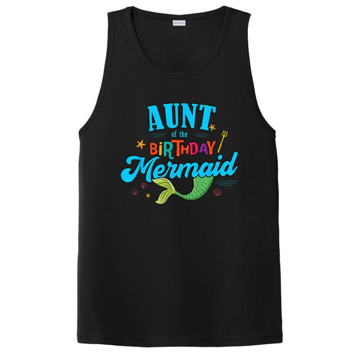 Aunt of the Birthday Mermaid Matching Family Party Squad PosiCharge Competitor Tank