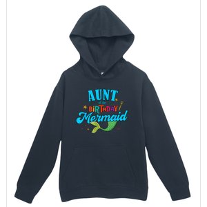 Aunt of the Birthday Mermaid Matching Family Party Squad Urban Pullover Hoodie