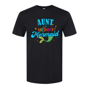 Aunt of the Birthday Mermaid Matching Family Party Squad Softstyle CVC T-Shirt